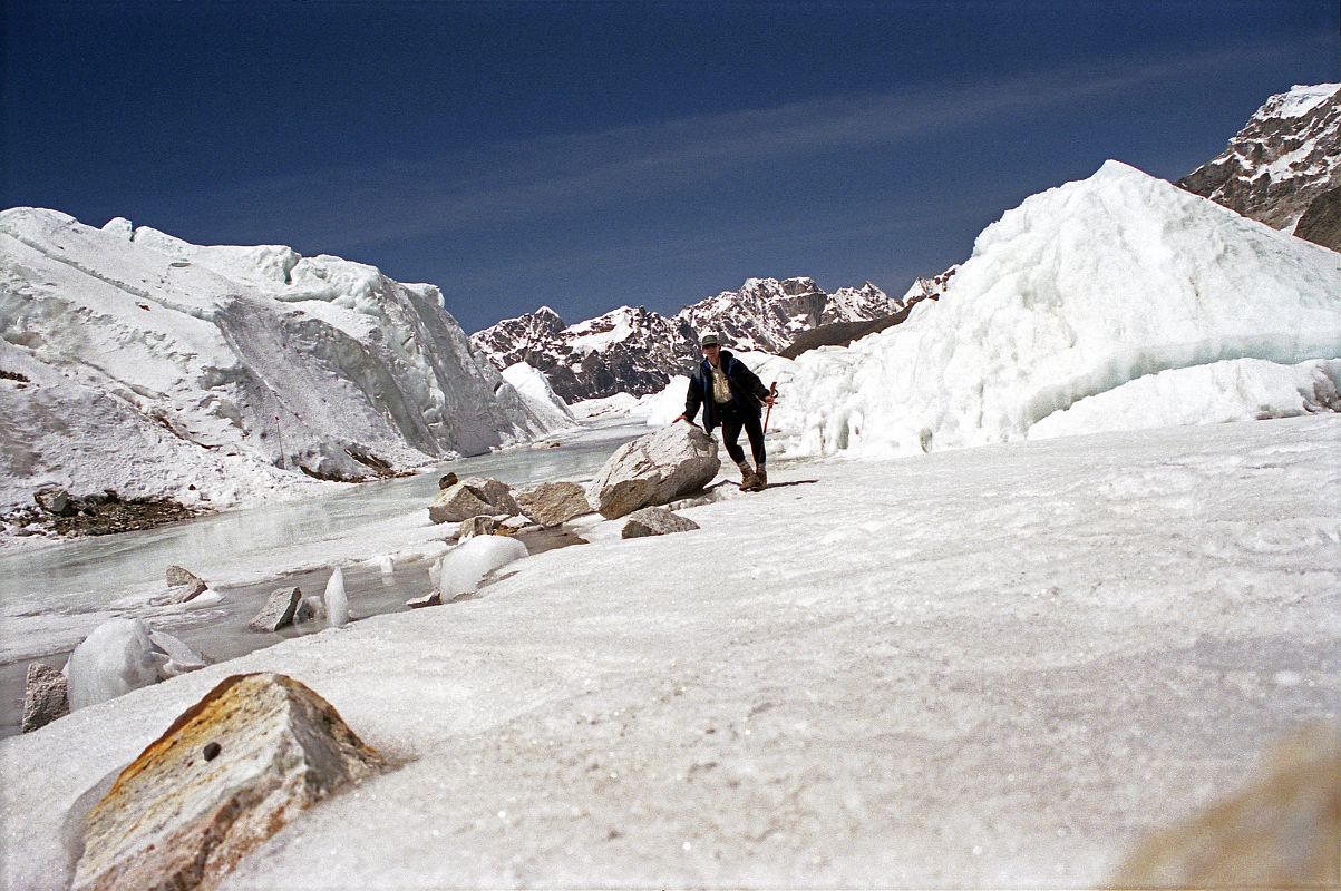 22 Jerome Ryan At The End of Everest Base Camp And The Beginning Of The Khumbu Icefall With Lobuche East And West Behind